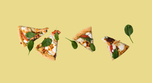 istock Delicious slices of savory pizza on display 2187045815