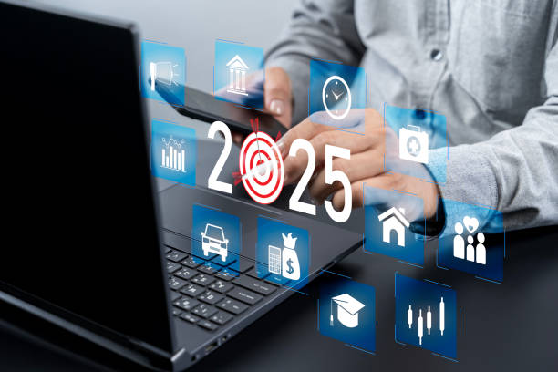 istock 2025 planning business growth new year concept, Businessman use technology 2187056673