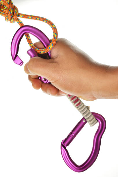istock Close-up of climbing equipments 2187063086