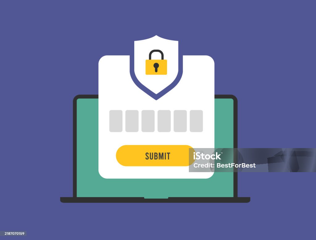 Twofactor Authentication 2fa Secure Login With Verification Code Form ...