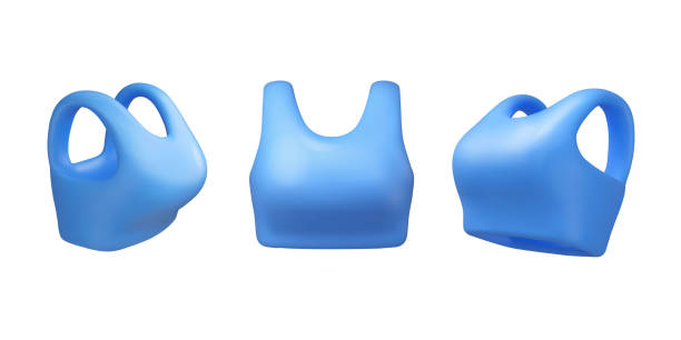 istock Woman sports crop top icon set 2187071170