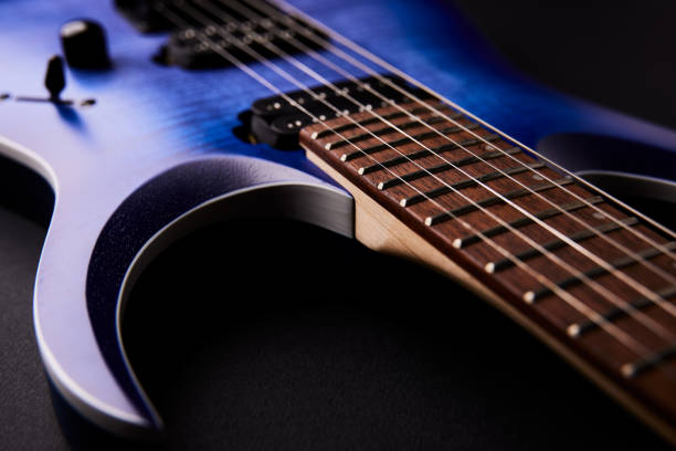 istock Fretboard of modern electric guitar. Close up. 2187074214