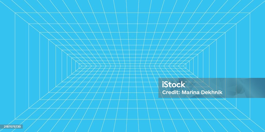 Blue Color Wireframe Wireframe Stock Illustration - Download Image Now - Backgrounds, Blue ...
