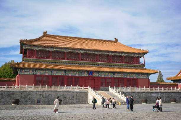October 25, 2025, Beijing, China:The Imperial Palace located in Beijing, China,was the royal palace of the Ming and Qing dynasties.  It was formerly known as the Purple Forbidden City and is situated at the center of Beijing's central axis.  Centered around the three main halls, it covers an area of approximately 720,000 square meters and has a construction area of about 150,000 square meters.  There are over 70 large and small palaces.