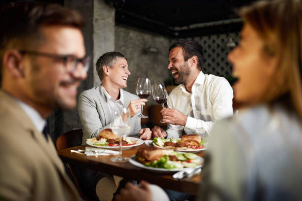 istock Celebratory toast on business lunch! 2187085952