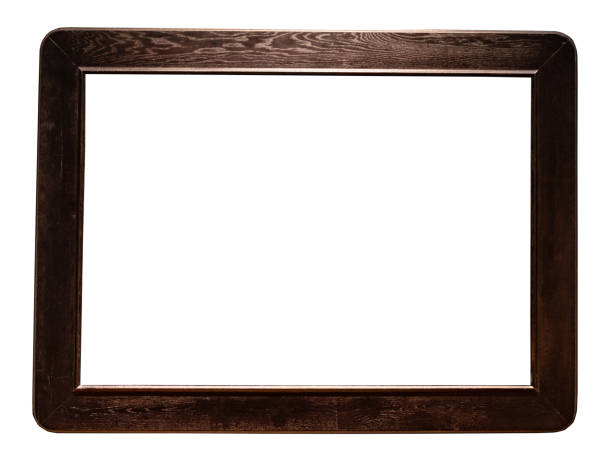 istock wide brown flat wooden painting frame isolated 2187092052