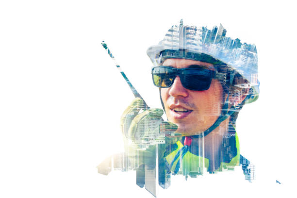 istock The double exposure image of the engineer thinking overlays with cityscape image with copy space. The concept of engineering, construction, futuristic and industry. 2187093155