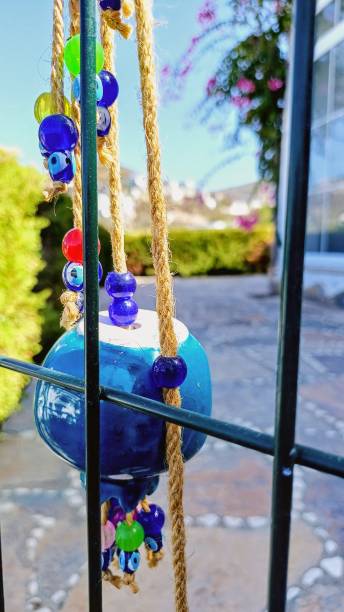 istock decorative wall ornament. blue beaded ornament 2187093618