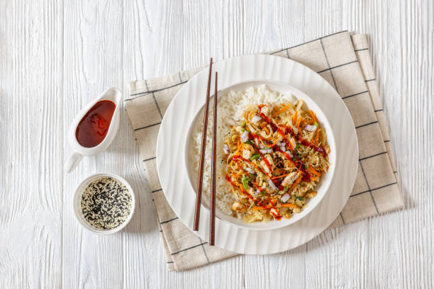 istock tofu egg roll in a bowl with jasmine rice 2187095872