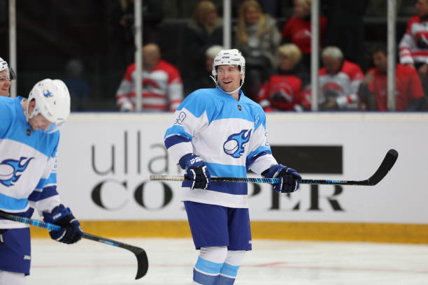 istock Hockey Player Smiling During Game 2187096296
