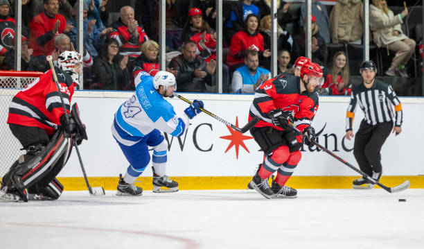 istock Intense Ice Hockey Game Action 2187096711