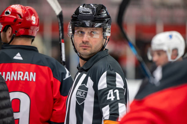 istock Focused Ice Hockey Referee on the Rink 2187096806