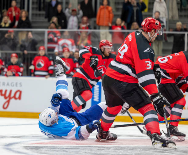 istock Ice Hockey Collision on the Rink 2187096809