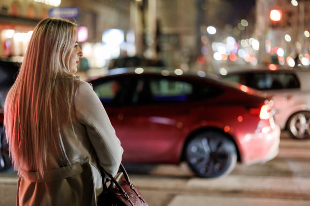 istock Woman enjoying winter evening city walk 2187097281