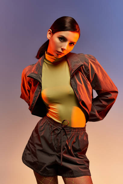 istock Stunning young model showcasing trendy styles with hair clips in a modern studio setting 2187100623
