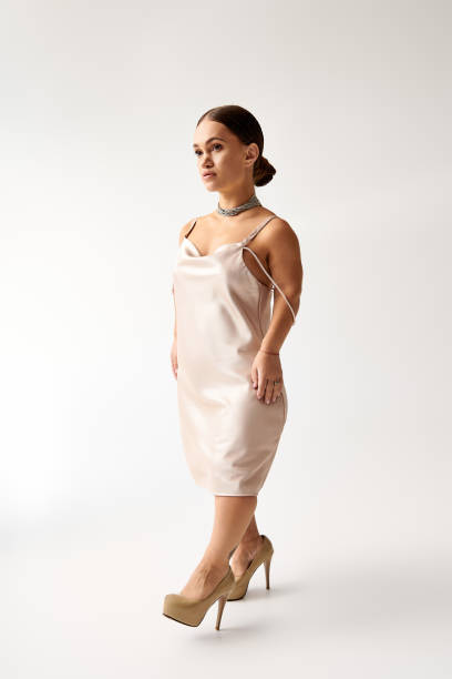 istock Elegant model showcasing modern fashion in a contemporary studio environment 2187102294