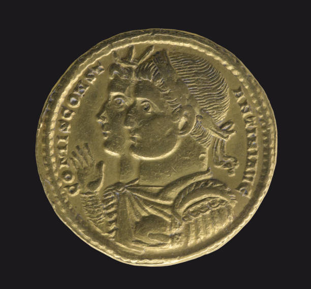 istock Roman Empire Gold coin -  Constantine the Great 2187103983