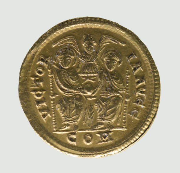 istock Gold Solidus of Roman Emperor Valens 2187104744
