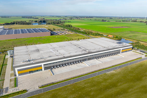 istock Distribution center warehouse seen from above 2187105639