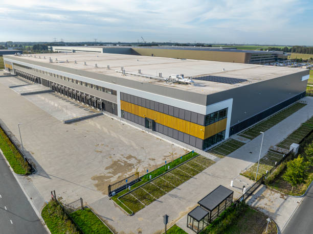 istock Distribution center warehouse seen from above 2187105693