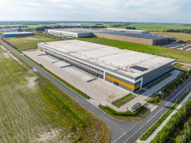 istock Distribution center warehouse seen from above 2187105854
