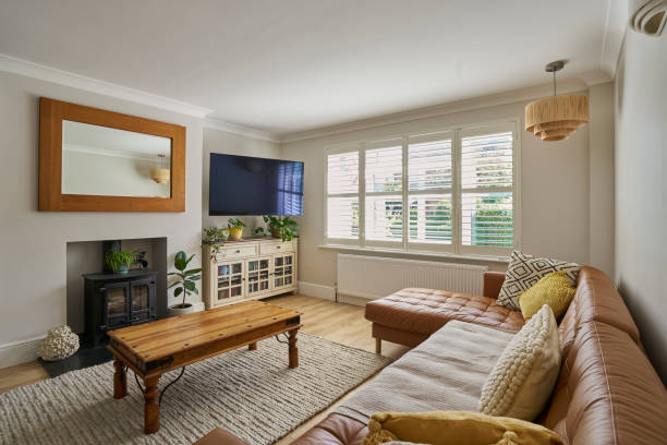 Interior Shot Of House Or Home Showing Decor Of Lounge Or Living Room With Furniture And Soft Furnishings nterior Shot Of House Or Home Showing Decor Of Lounge Or Living Room With Furniture And Soft Furnishings shutter stock pictures, royalty-free photos & images