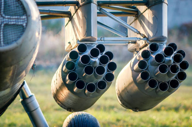 istock rocket launcher weapon military army helicopter fighter 2187107795