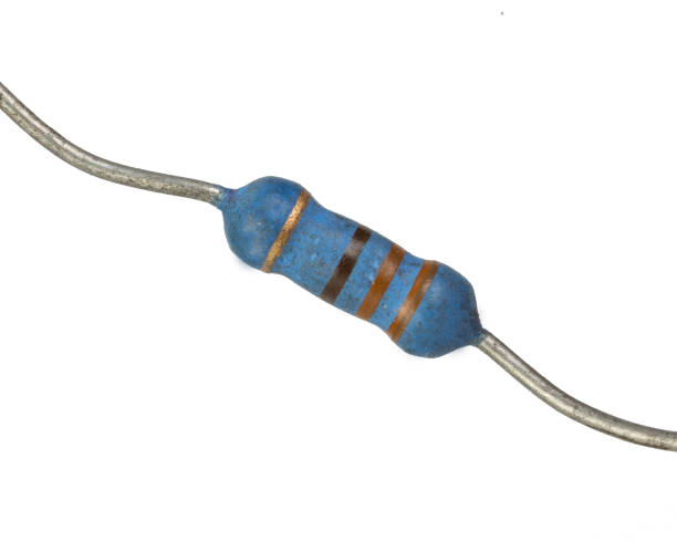 istock Old Blue Axial Resistor with Color Bands 2187108349