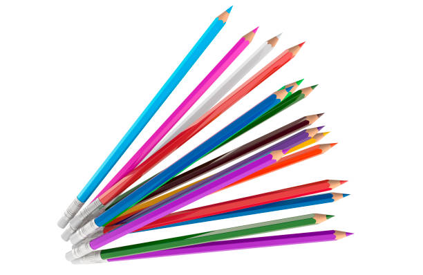 istock Heap of colored pencils, 3D rendering 2187110849