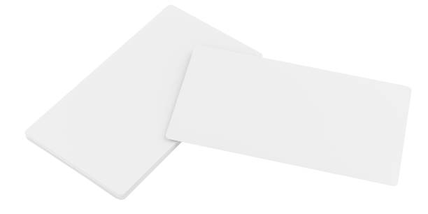 istock Stack of blank business cards or empty white cards. 3D rendering 2187110892