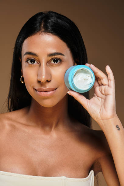 istock Celebrating natural beauty through skincare in a studio setting 2187111495
