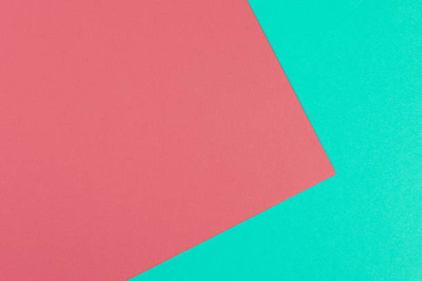 istock Two-tone color green and red colored paper background. Concept for image, text, and design. Geometric paper backdrop. 2187118647