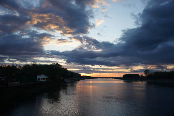 Meric River in Edirne City, Turkiye