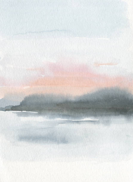 istock hand painted abstract minimalist watercolor dreamy obscure landscape scenery art print 2187129085