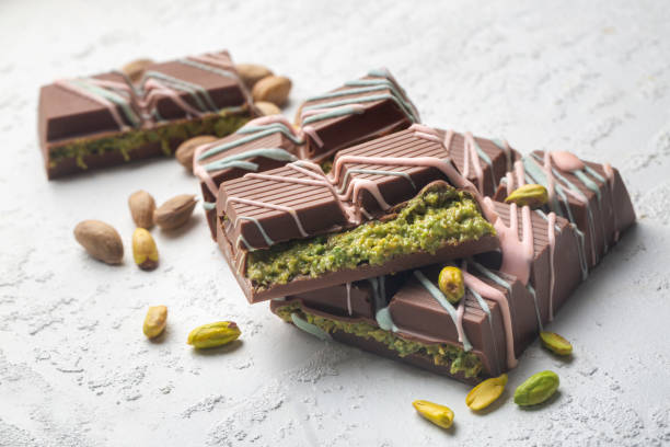 istock Trend Dubai chocolate with pistachio paste and kataifi dough. 2187132163