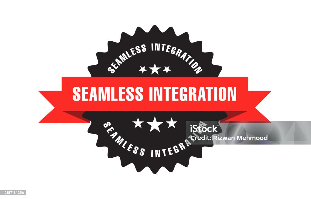Seamless Integration Badge Label Design Template Vector Stock ...