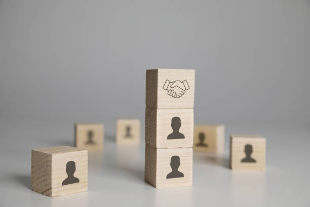 istock Teamwork blocks cubes handshake cooperation partnership business growth leadership 2187140853