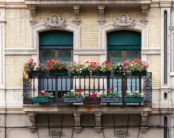istock Ornate balconies on a historic building 2187142494
