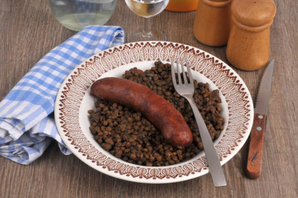 istock French traditional meal with sausage and lentils 2187148045