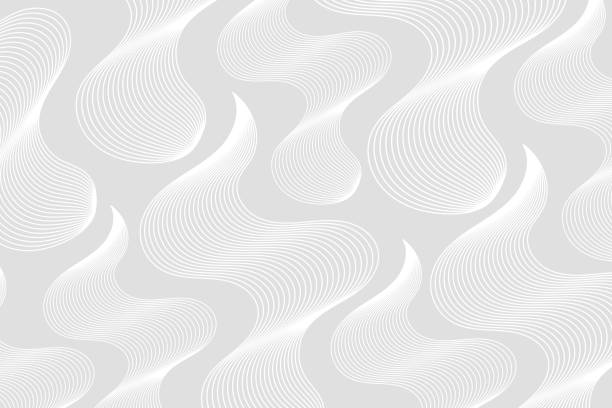 istock Abstract White Background With Wave Lines. Futuristic Wallpaper. Business Banner. Vector Illustration. Technology Backdrop. Minimal 2187149746