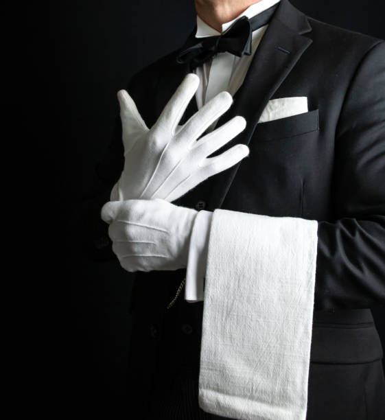 istock Butler in White Gloves At Your Service 2187150546