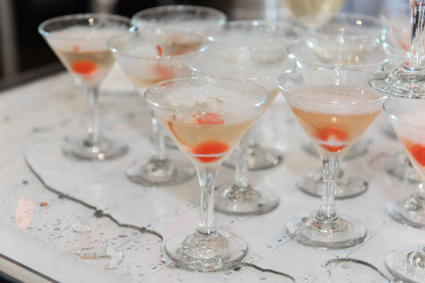 istock Glasses with champagne and cherries. 2187151073