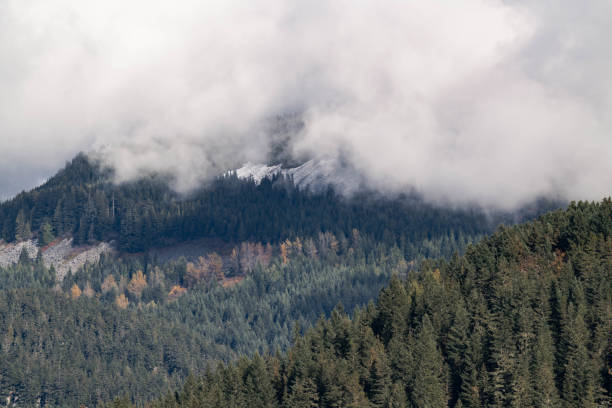 Snow covered mountains in Squamish, British Columbia, Canada. Landscape background