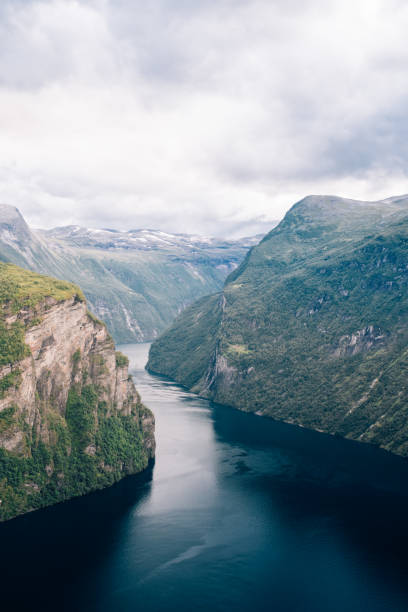 istock Serene Geiranger Fjord under Cloudy Skies 2187163057