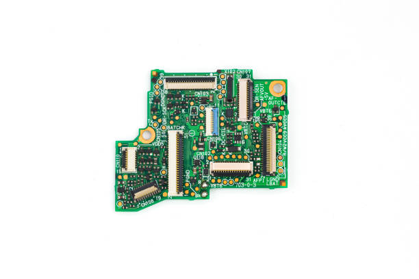 istock Closeup on electronic board, macro detail 2187169846