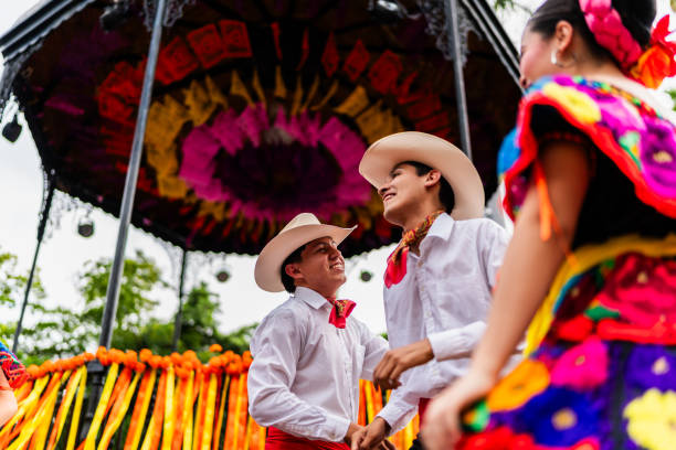 istock Young chiapanecos (traditional mexican dancers) dancing outdoors 2187176749