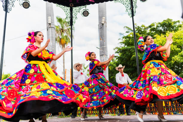 istock Young chiapanecos (traditional mexican dancers) dancing outdoors 2187176757