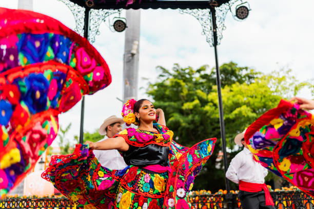 istock Young chiapanecos (traditional mexican dancers) dancing outdoors 2187176786