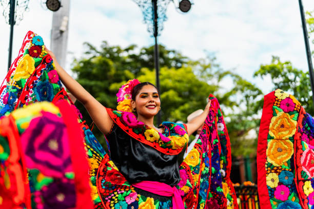 istock Young chiapaneca (traditional mexican dancer) dancing outdoors 2187176938