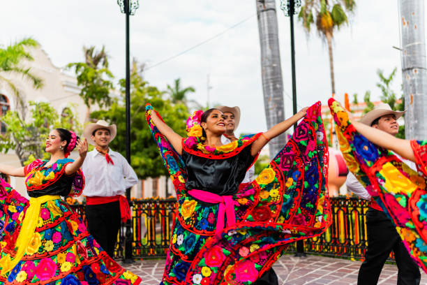 istock Young chiapanecos (traditional mexican dancers) dancing outdoors 2187176969